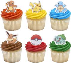 Décorations Charmandre Multicolores Alimentaire - Idéal pour vos Gâteaux Pokémon