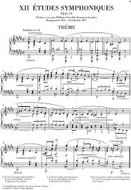 Études Symphoniques Op 13 - Piano de Schumann