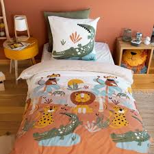 Parure 140x200 Enfant - Housse de Couette Colorée et Confortable