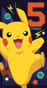 Carte d'Anniversaire Pokémon pour les 5 Ans