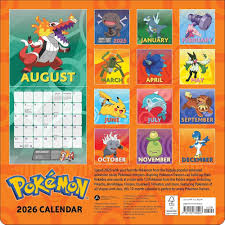 Calendrier Pokémon 2026 : L'année des aventures