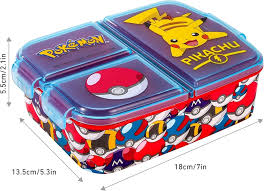Boîte à goûter Pokémon - Compartiments multiples pour enfants