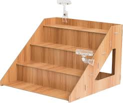 Tapeera Présentoir Bois à Étages pour un Agencement Idéal