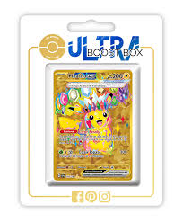 Carte Pokémon Pikachu 247 Teracristal Secrète Gold - Édition Limitée