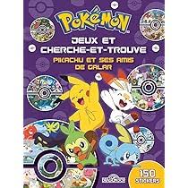 Cherche et Trouve Pokémon : Aventure et Fun avec Autocollants