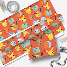 Emballage Parfait avec le Rouleau de Papier Cadeau Pokémon Rouge