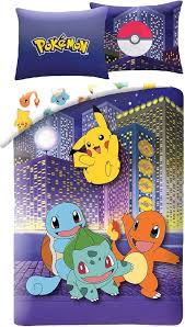 Parure de lit Pokémon Réversible - Couette et Doreiller en Polyester