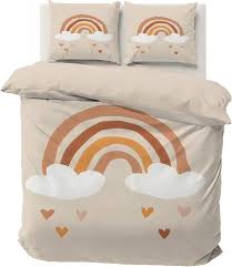 Parure de lit 140x190 enfant SYHIEGO Arc En Ciel Réversible