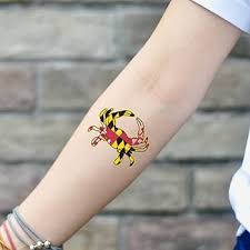 Tatouages Temporaires Drapeau Maryland - Style Unique pour les Fans de Pokémon